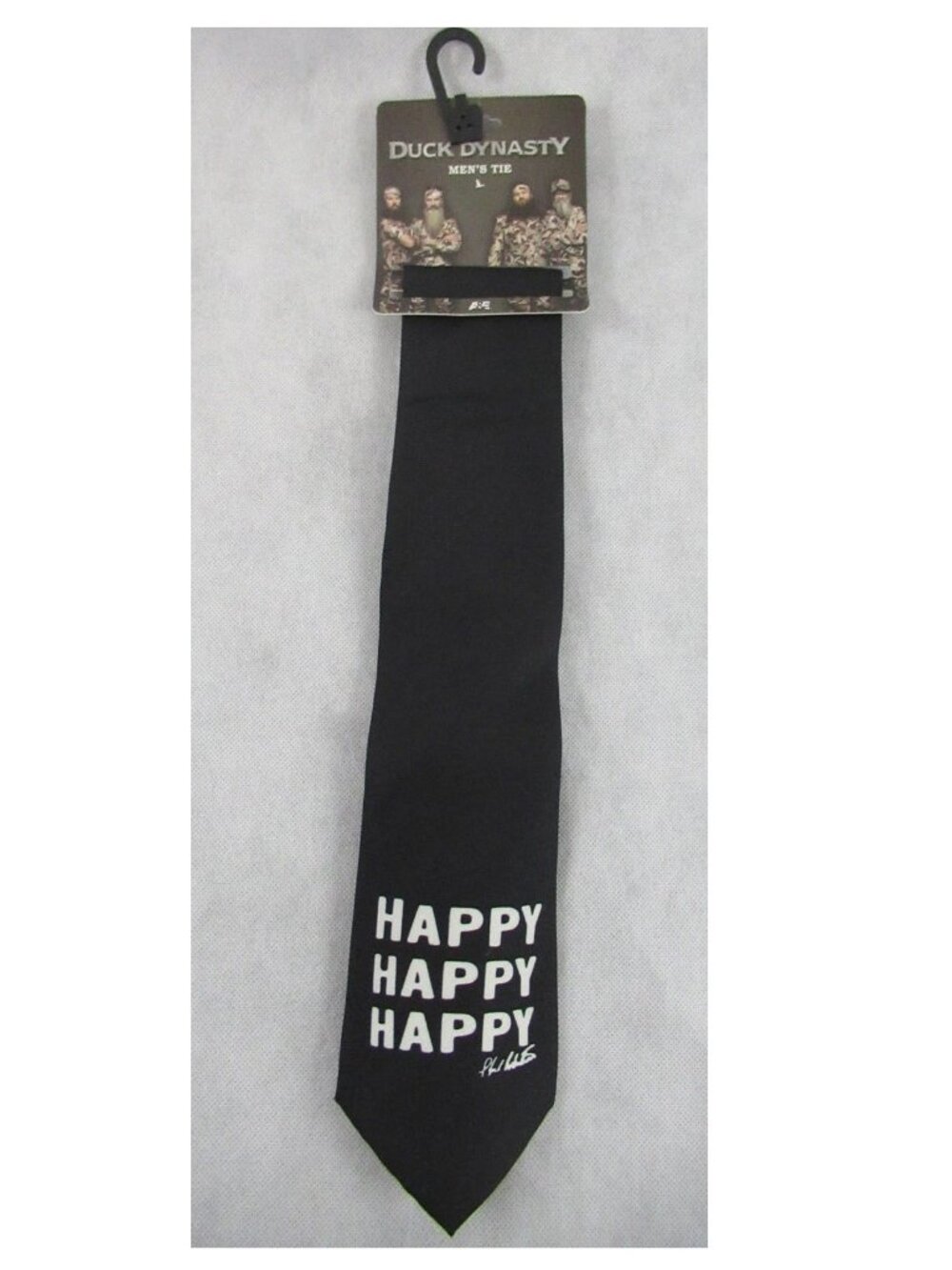 A&E Duck Dynasty Men's Phil Happy Happy Happy Neck Tie, Black, One Size
